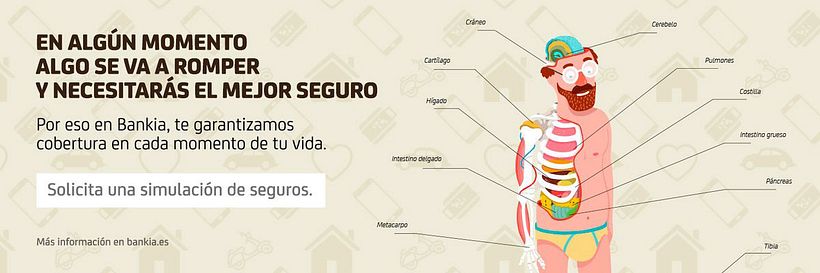 Ilustraciones para campaña de seguros de Bankia.  13