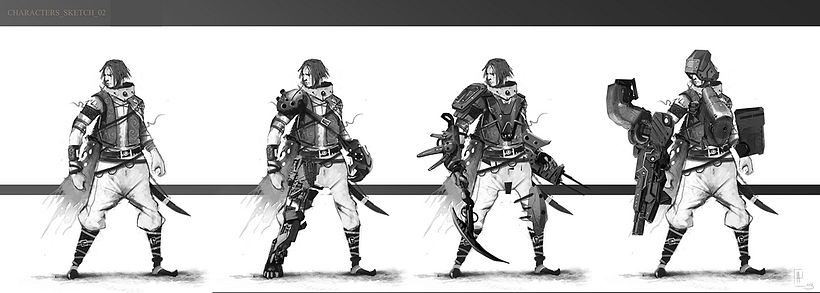 creación de personajes: boceto y acabado 0