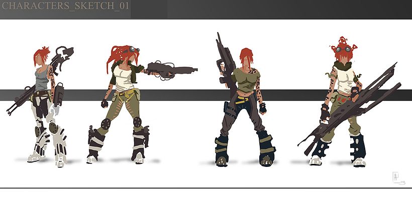 creación de personajes: boceto y acabado 1