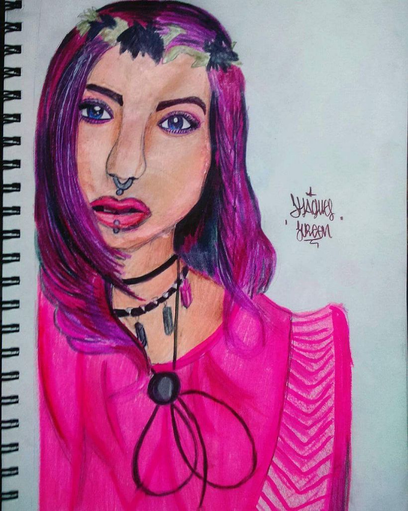 RETRATOS FEMENINOS CRAYON 1