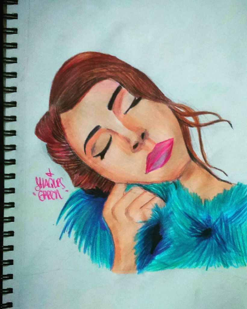 RETRATOS FEMENINOS CRAYON 2