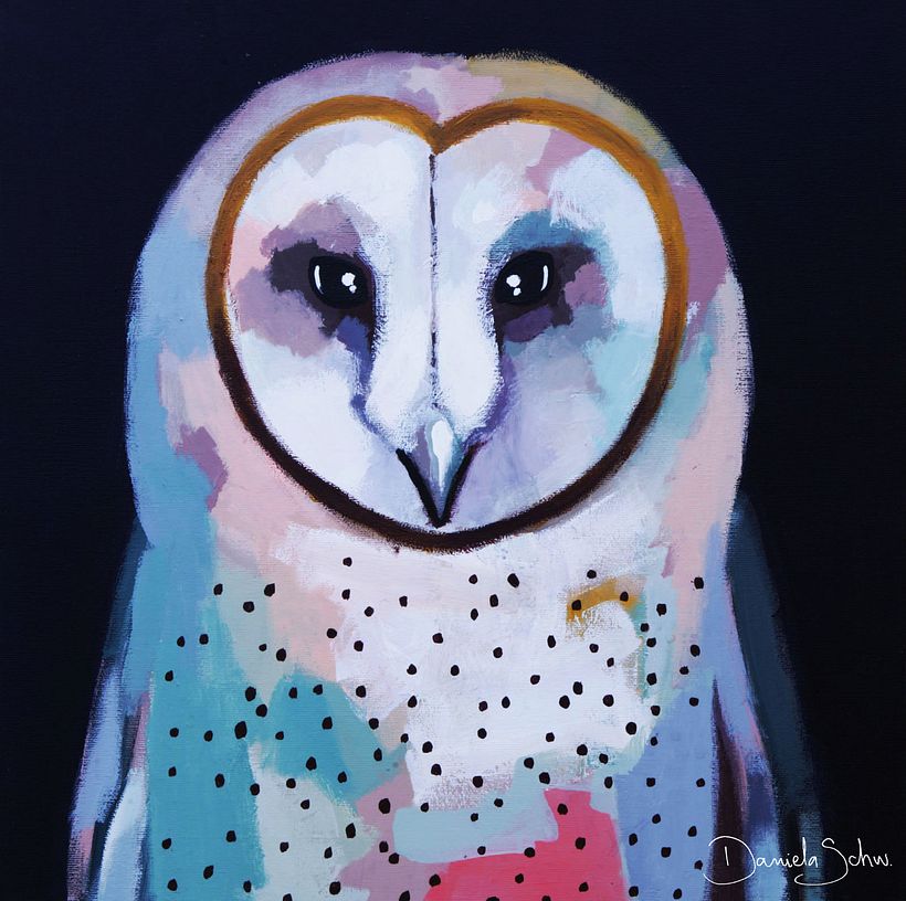 Pinturas en acrílico de animales 8