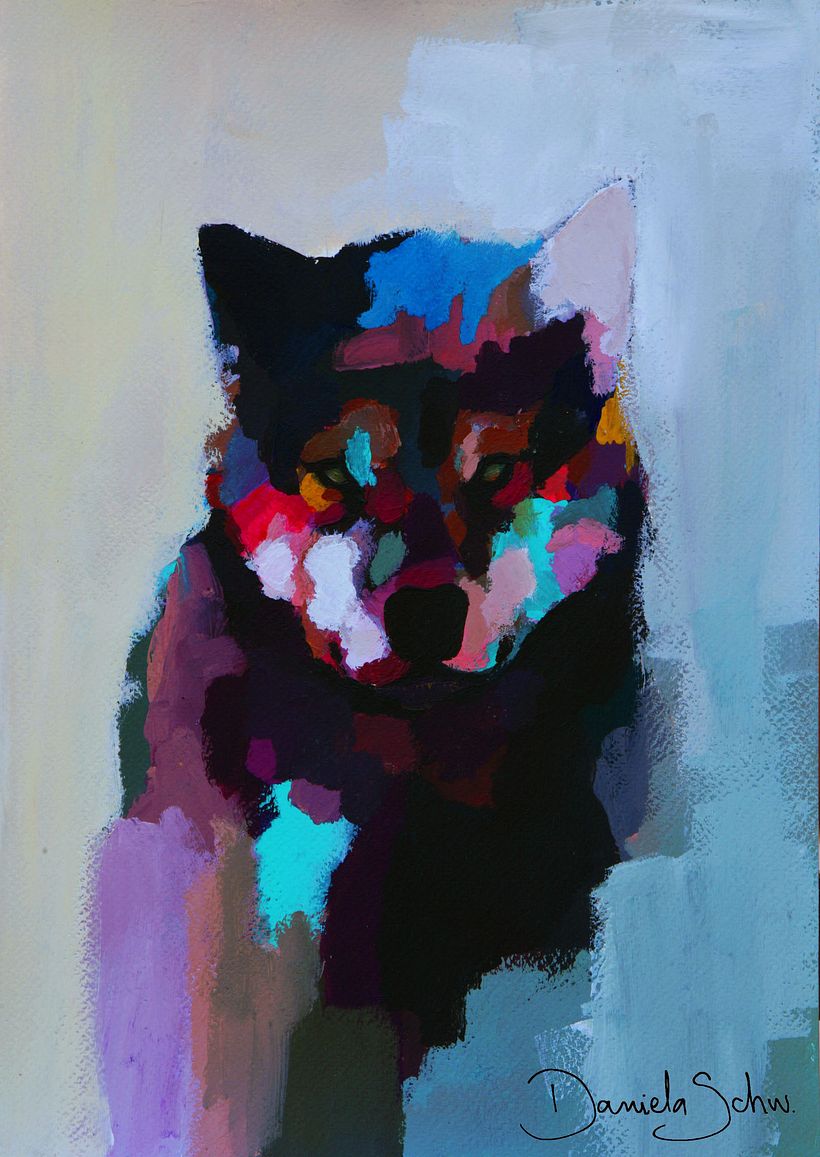 Pinturas en acrílico de animales 11
