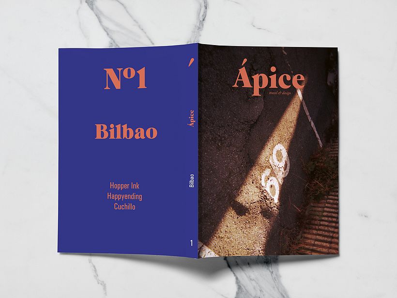Ápice — logotipo tipográfico naranja - Diseño editorial