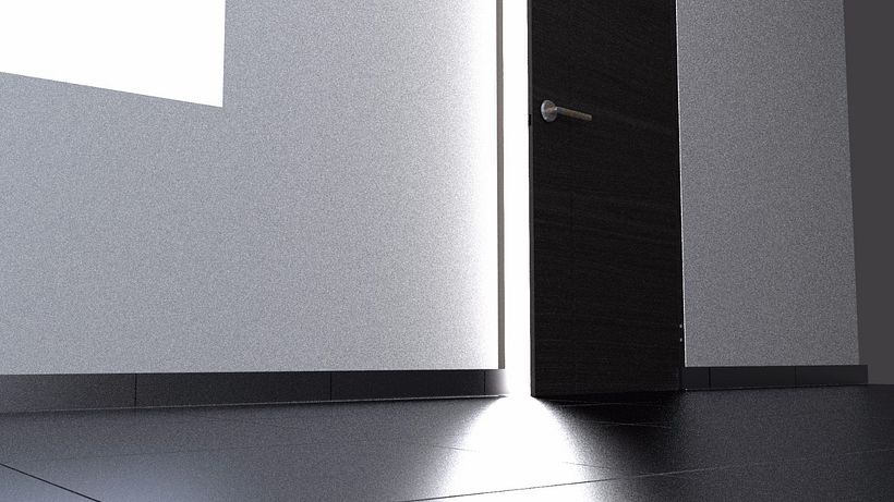 Test 3D luces en sala interior con Blender 1