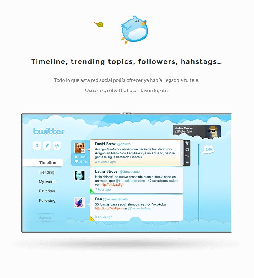 Twitter App para Smart TV 4