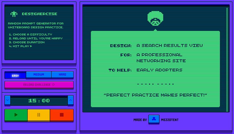 Designercize: un generador de briefs en 8-bits 1
