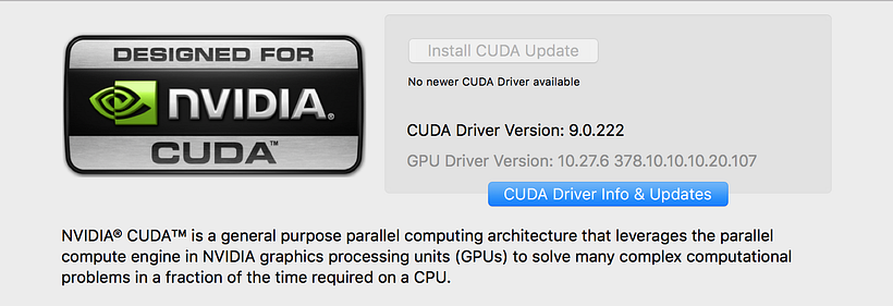 Problema CUDA + High Sierra 1