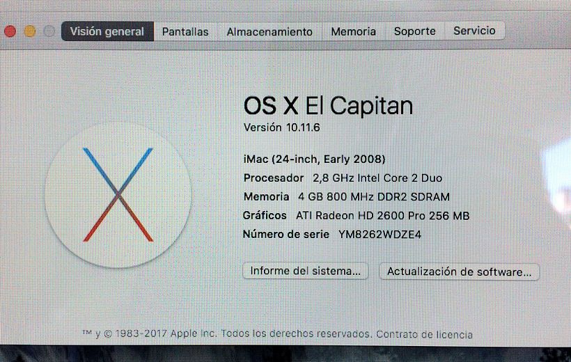 VENDIDO!! iMac 24" con SSD 2
