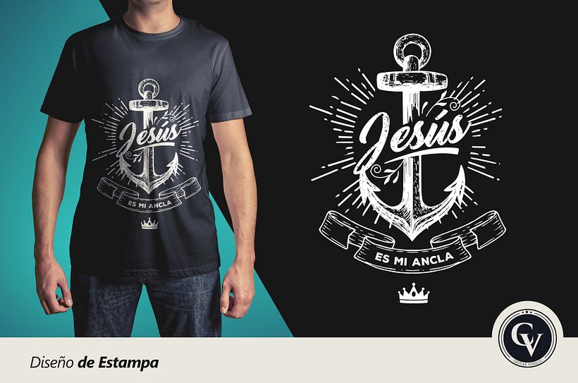 Poster y  Estampado - Jesus es mi ancla 1