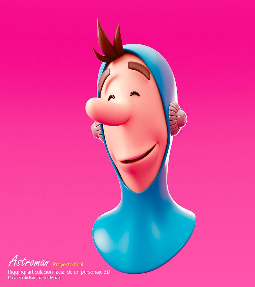 Mi Proyecto del curso: Rigging: articulación facial de un personaje 3D pero en Blender 0