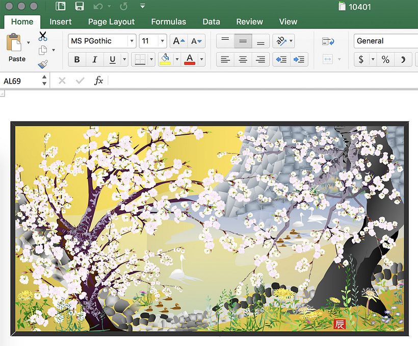 Arte creado con Microsoft Excel 8