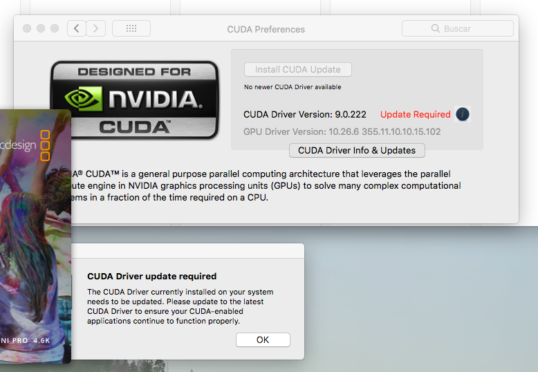 Problema CUDA + High Sierra 1