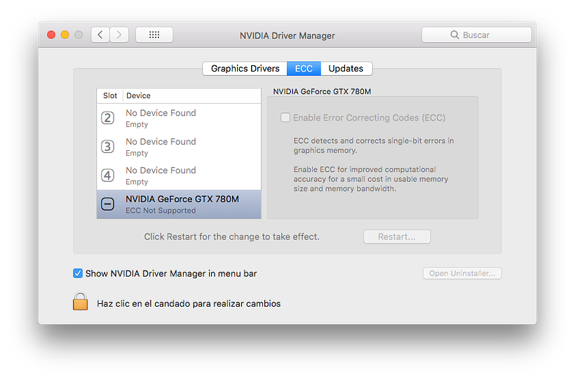 Problema CUDA + High Sierra 3