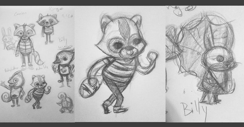 Mi Proyecto del curso: Técnicas creativas de diseño e ilustración de personajes (Caramba Friends) - Ilustración tradicional