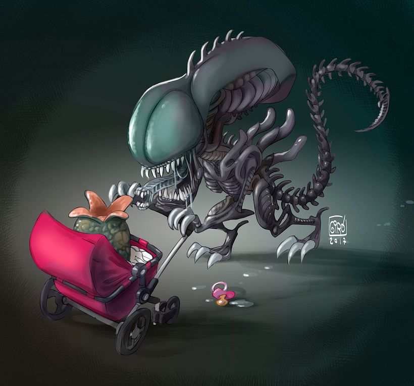 Alien e hijo. 0
