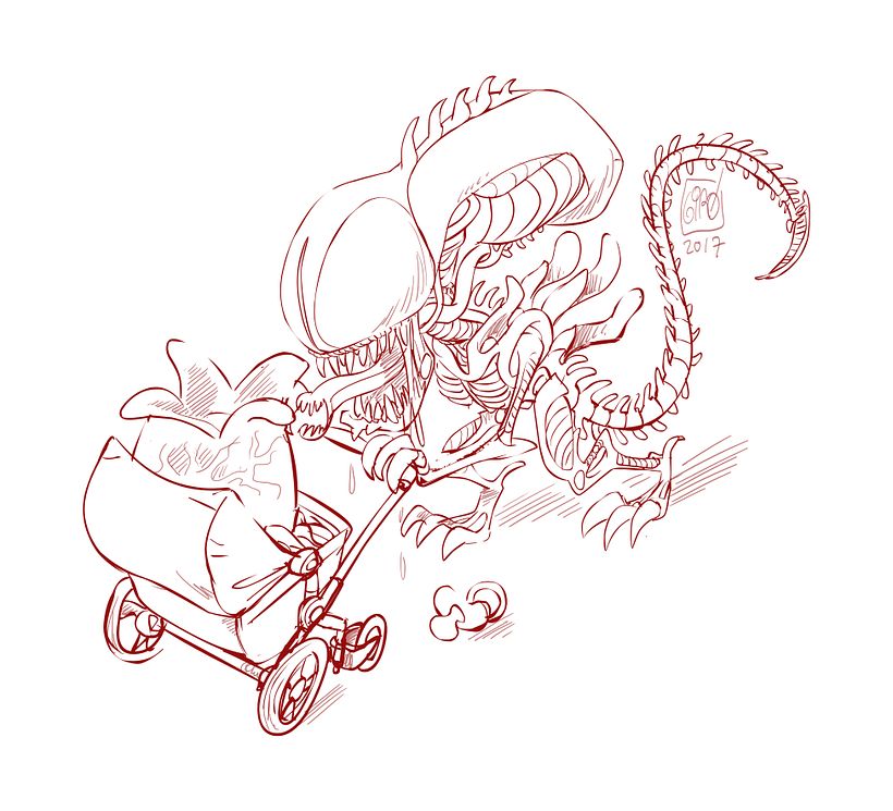 Alien e hijo. 1