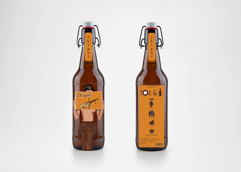 Ikigai creación de marca de cerveza inventada 0