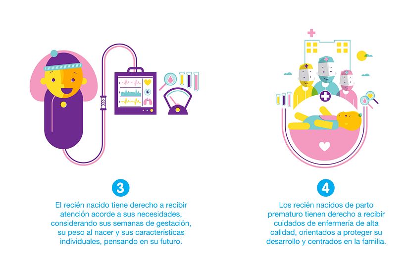 Afiche, ilustraciones y animaciones para "La semana del prematuro" 3