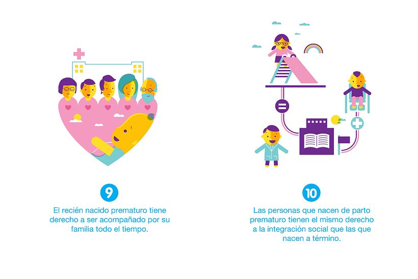 Afiche, ilustraciones y animaciones para "La semana del prematuro" 6