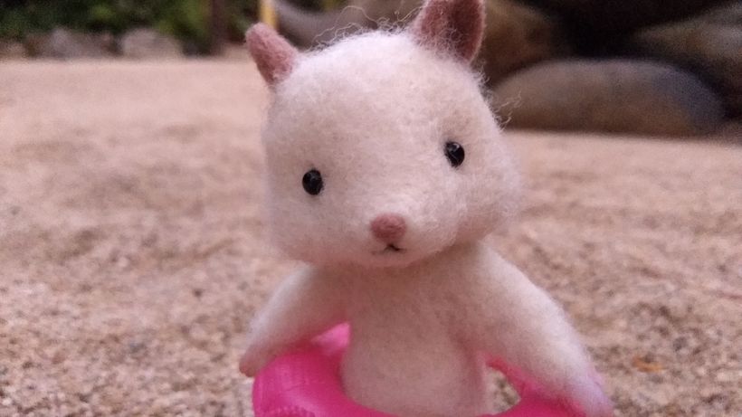 Ratón realizado en Needle felting y Plastilina polimérica 3