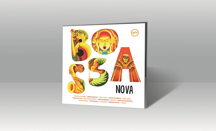 Portada vinilo Bossa Nova ilustrada - Diseño