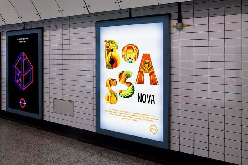 Portada vinilo Bossa Nova ilustrada - Diseño