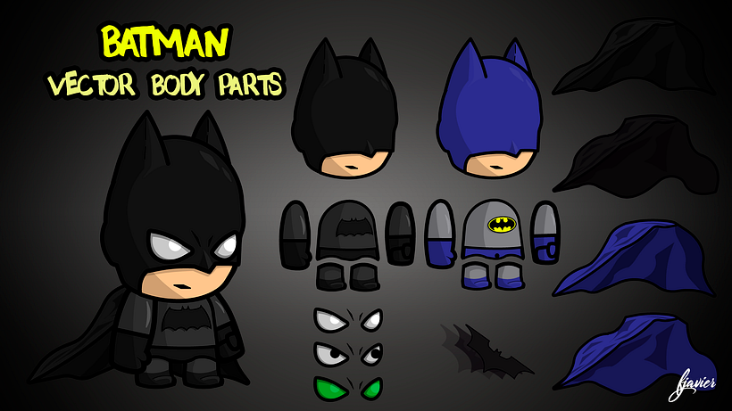 DC Comics characters for 2D videogames - Vector design  1