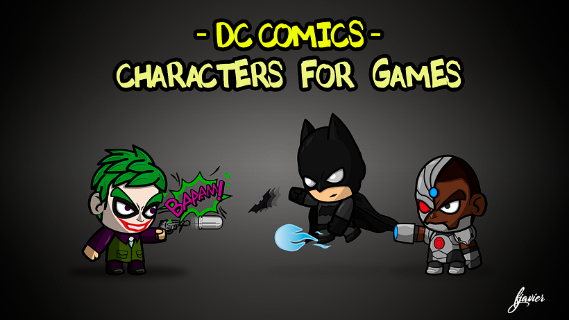 DC Comics characters for 2D videogames - Vector design  3