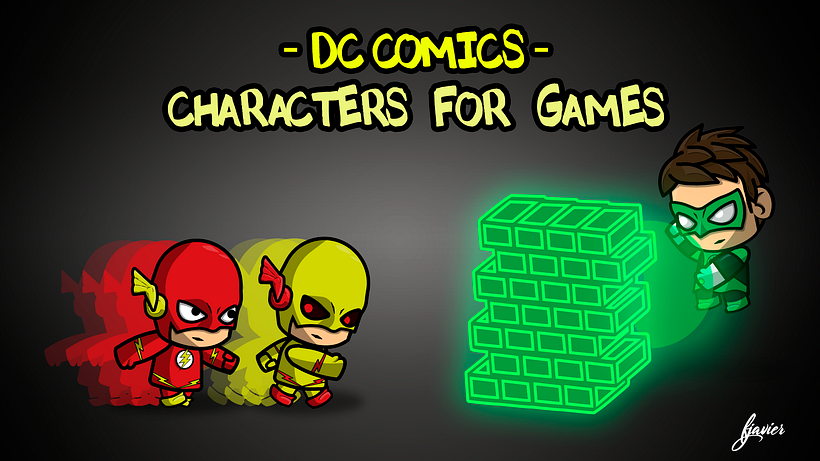 DC Comics characters for 2D videogames - Vector design  5