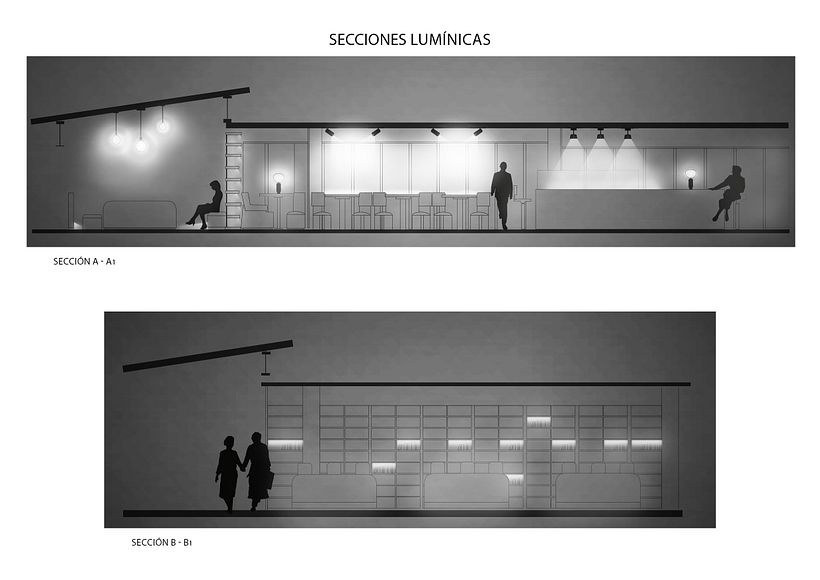 | REPRESENTACIÓN DE LUZ | Proyecto Iluminación Restaurante 3