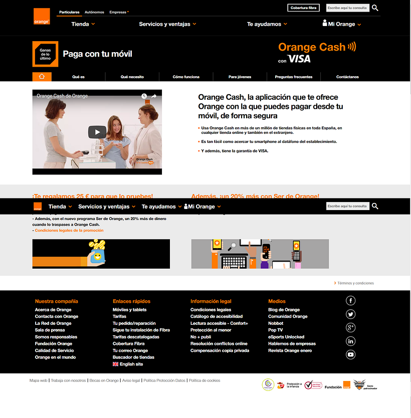 Arquitectura y redacción ORANGE CASH microsite -1