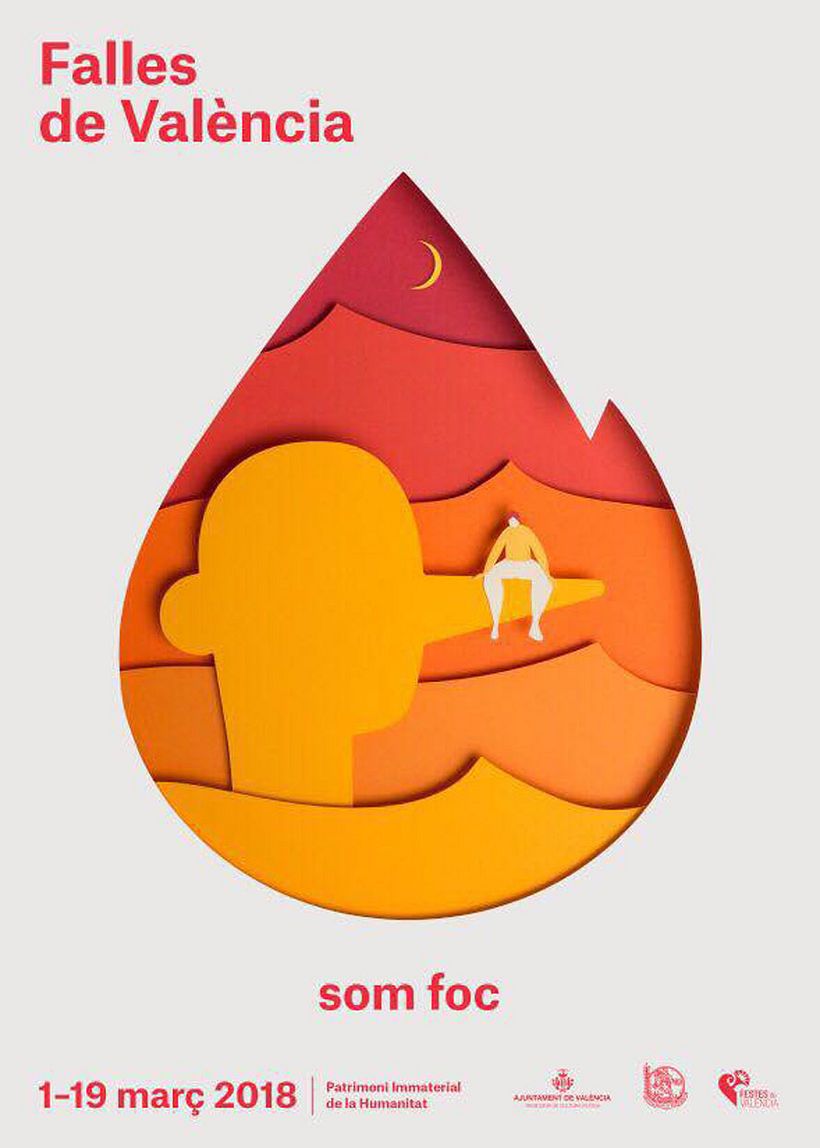 El papercut, el gran protagonista del cartel de las Fallas 2018 5