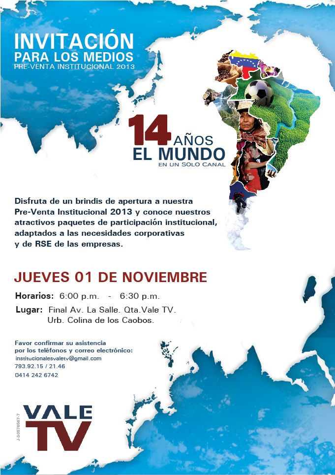Pre-venta Institucional 2013   Vale TV 11