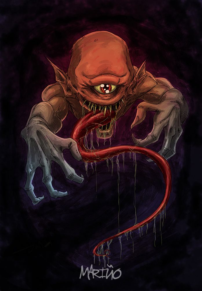 Monsters... tinta y algo de color digital. 1
