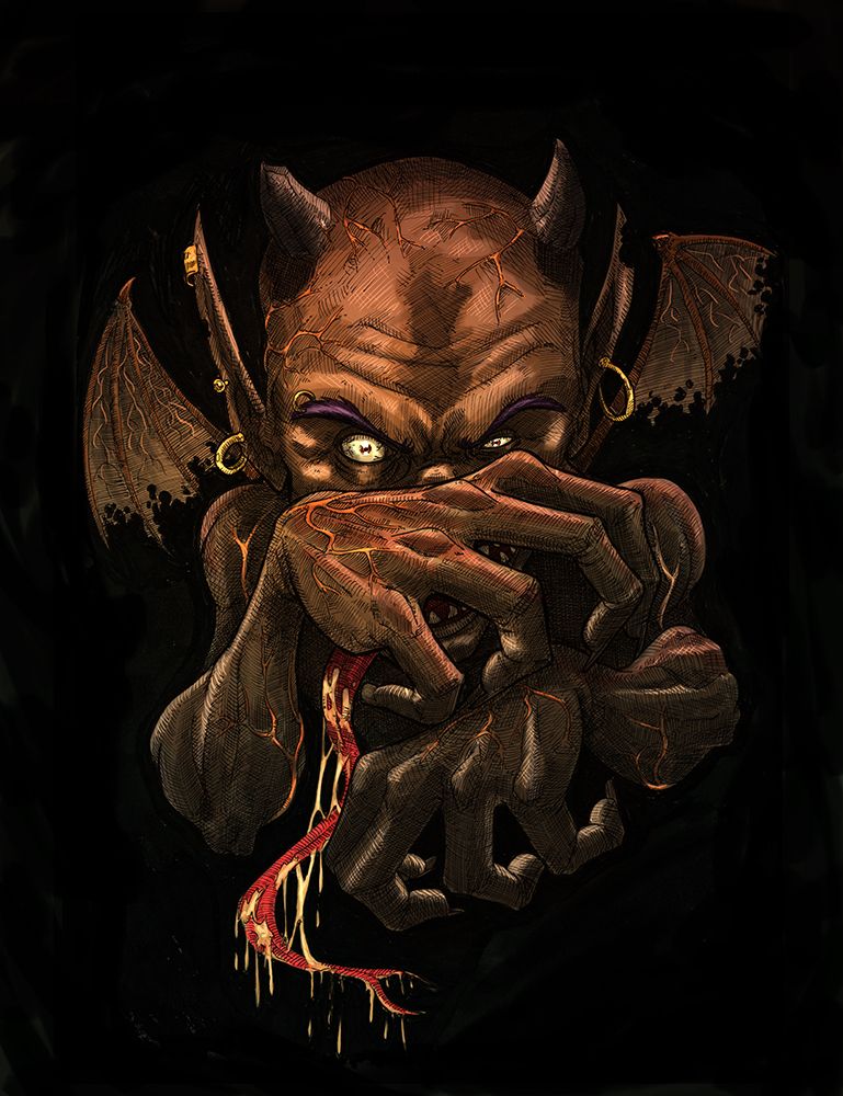 Monsters... tinta y algo de color digital. 2