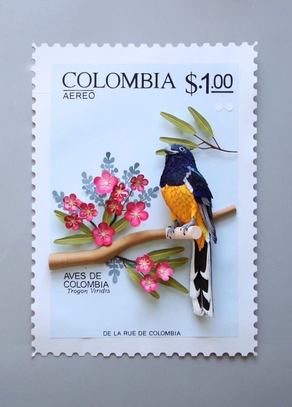 Sello postal de Colombia  -1