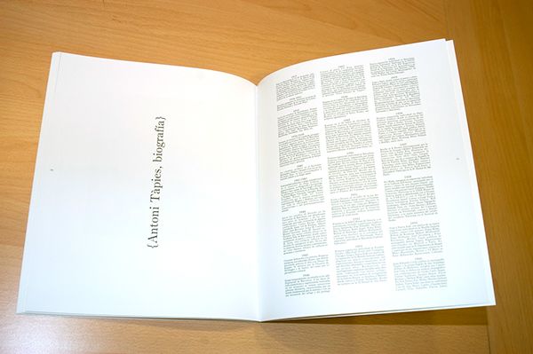 DISEÑO CATÁLOGO. Antoni Tapies. arte contemporáneo. 4