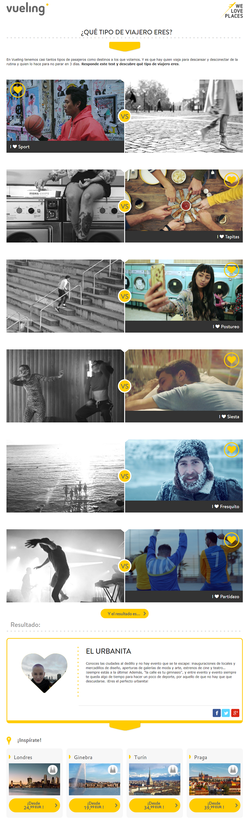 Acción apoyo campaña TV "We love places" 1