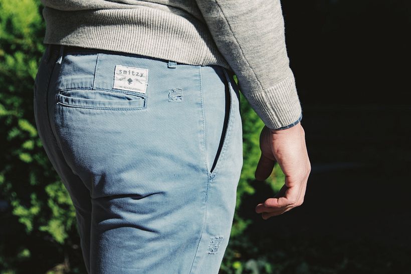 Smitzy pantalones, fotografía de producto noviembre 1