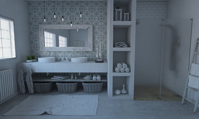 Interior de un baño 0