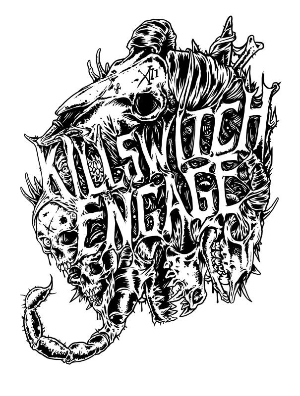 Killswitch Engage - Ilustración para Merch - 2018 tour 4