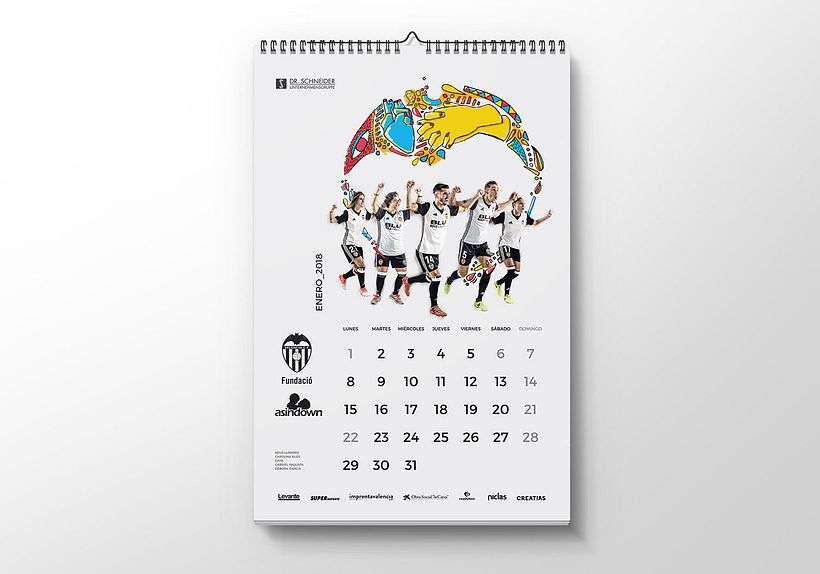 Calendario Asindown Valencia CF 2018 1