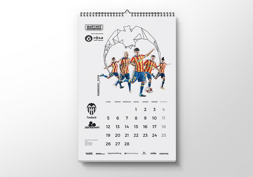 Calendario Asindown Valencia CF 2018 1