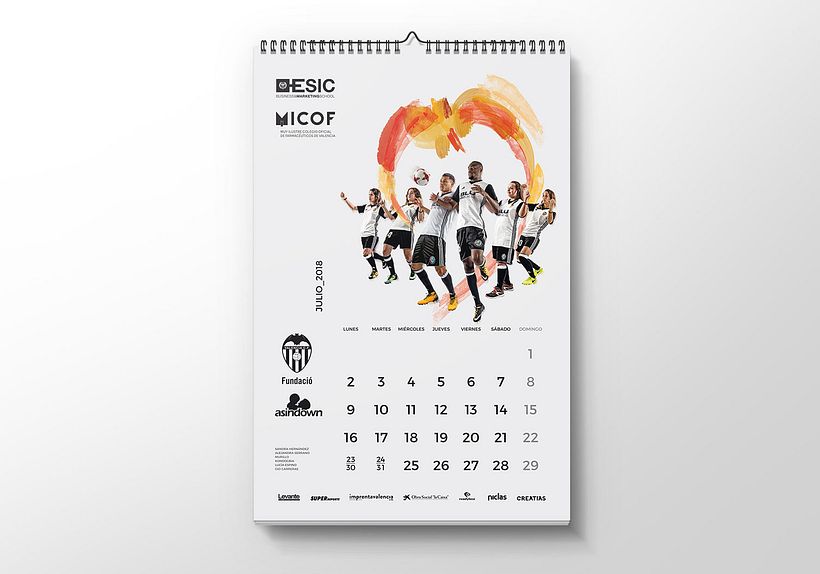 Calendario Asindown Valencia CF 2018 6