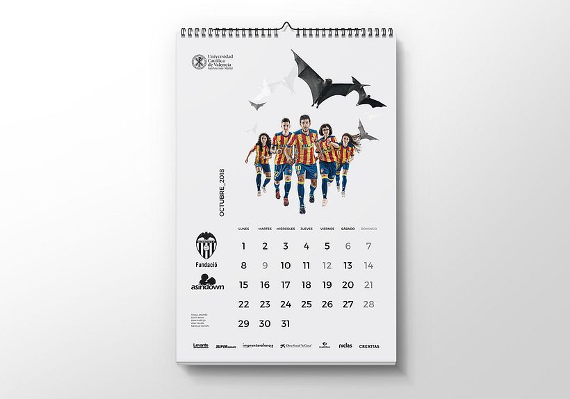 Calendario Asindown Valencia CF 2018 9