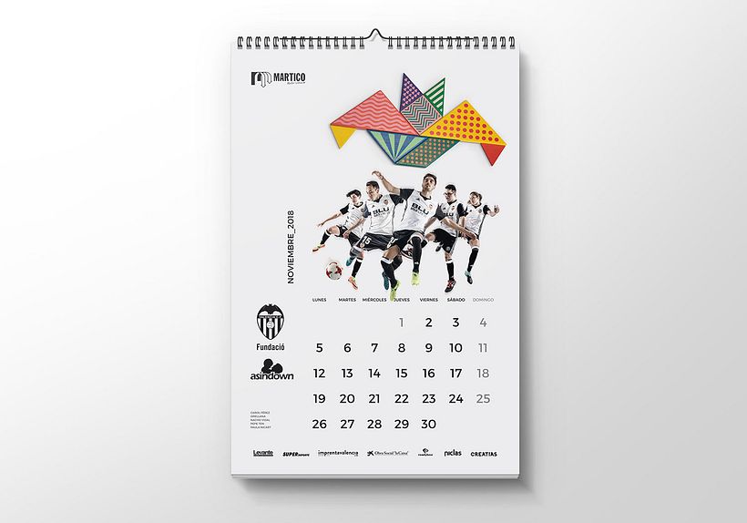 Calendario Asindown Valencia CF 2018 10
