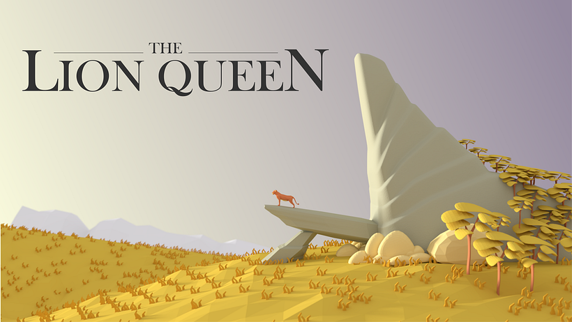 LOW POLY SCENE- THE LION QUEEN 0
