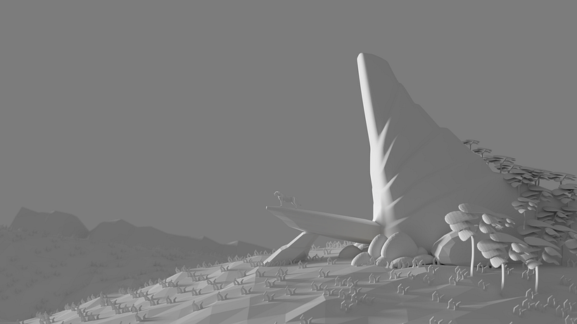 LOW POLY SCENE- THE LION QUEEN 2