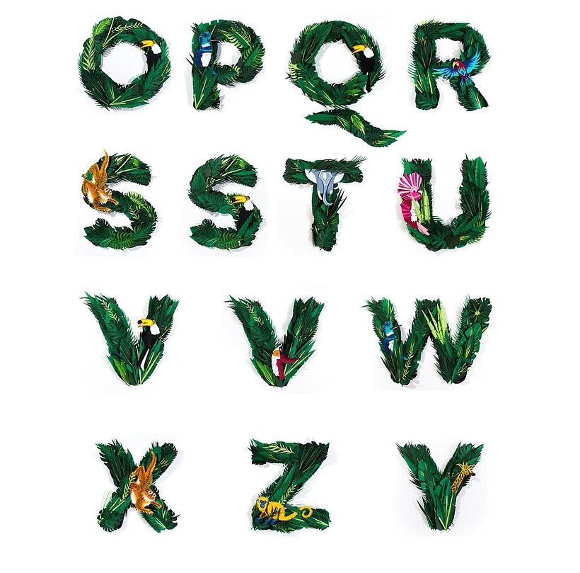 Tipografía y papercraft con sabor tropical 5